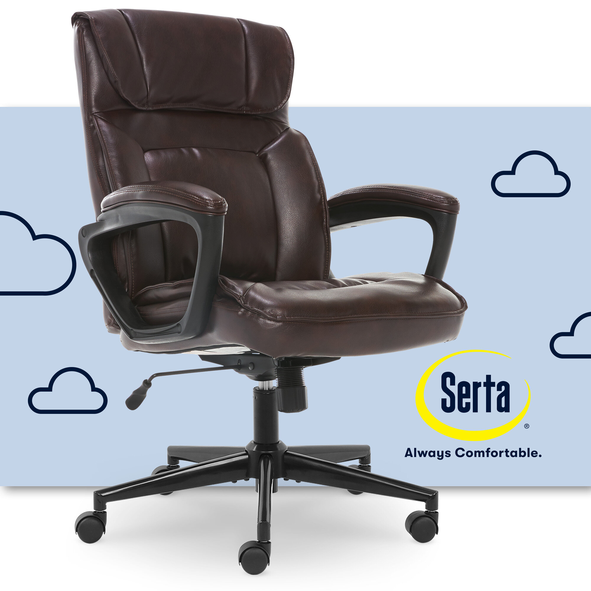 Serta Style Hannah I High Back Office Chair Microfiber Comfort