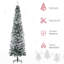 Arbre de Noël artificiel mince enneigé 7,5 pi avec branches réalistes et 738 pointes