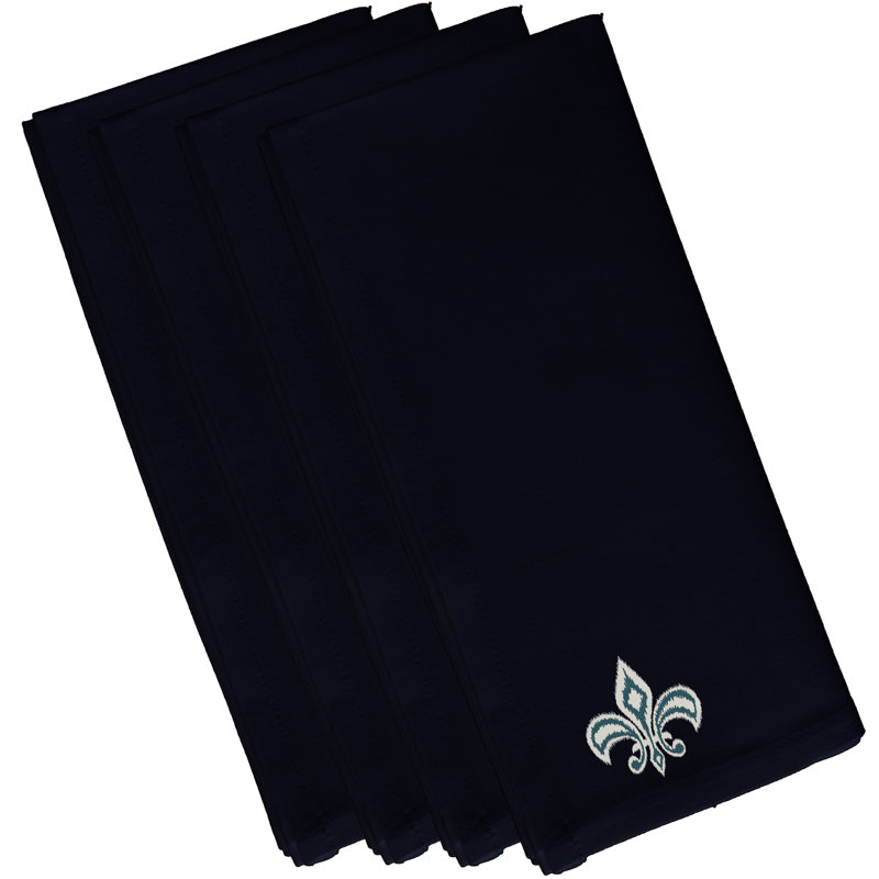 Ensemble de serviettes 4 pièces Bettrys, L 18 po x L 18 po, Bleu marine