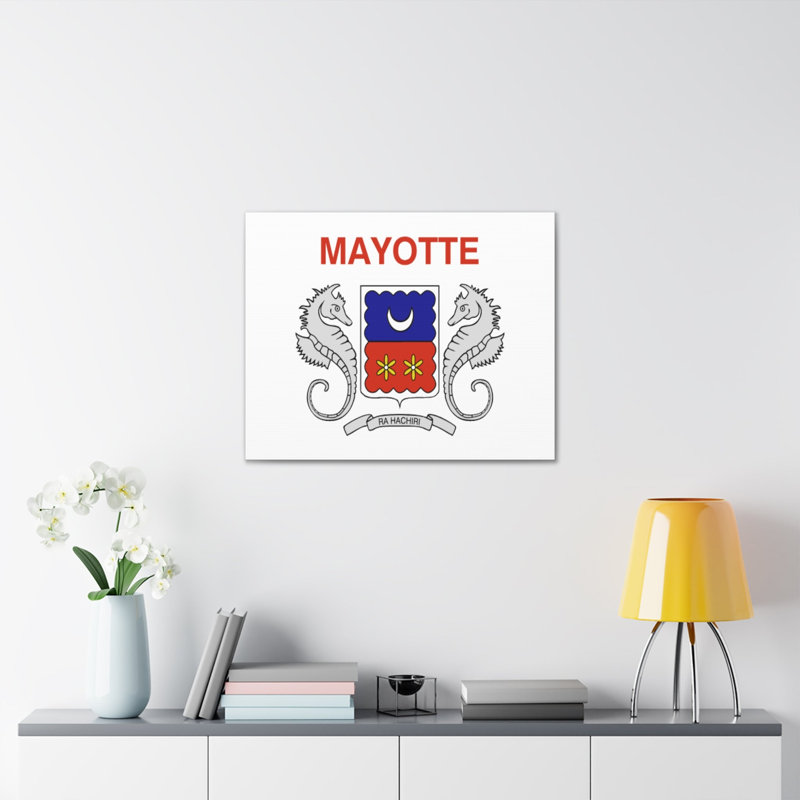 «Mayotte Country Flag» sur toile, H 18 po x l 24 po