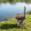 Fauteuil de chasse pivotant 27,5 po de hauteur, siège d'extérieur pliable camouflage avec dossier-1343275256
