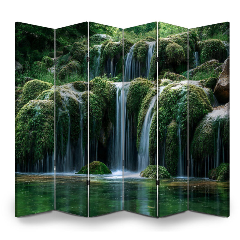 Cloison pliante 6 panneaux paravent Royal Waterfall, 6, H 71 po x l 96 po x P 1 po