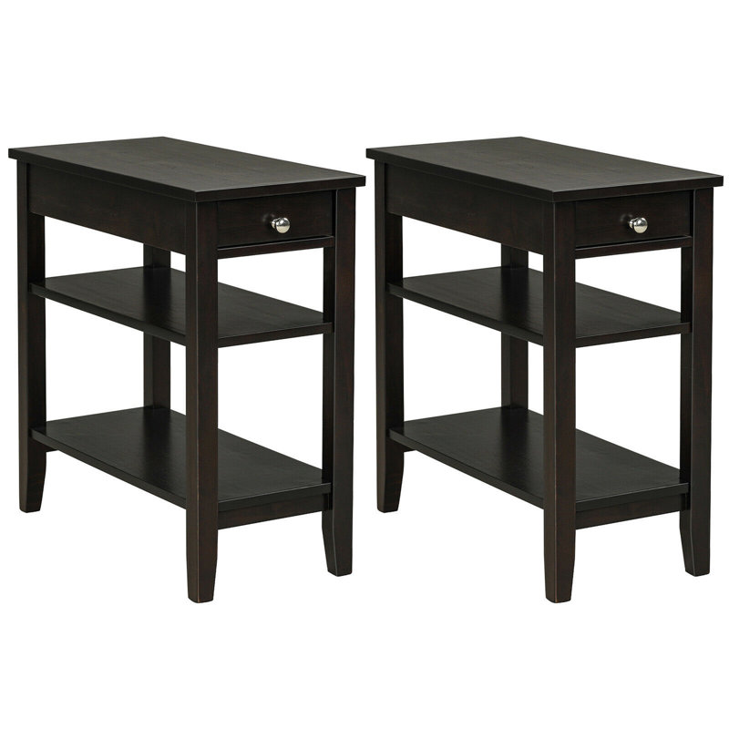 Holtman End Table Set with Storage, Brown