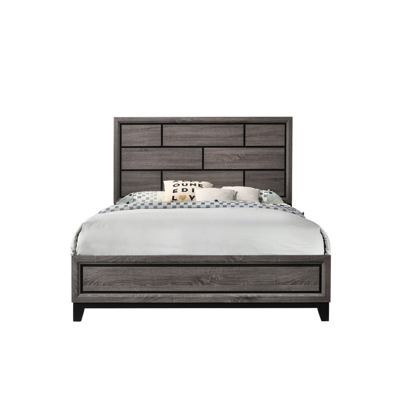 Lit Cotemporary, Gris brun, Queen