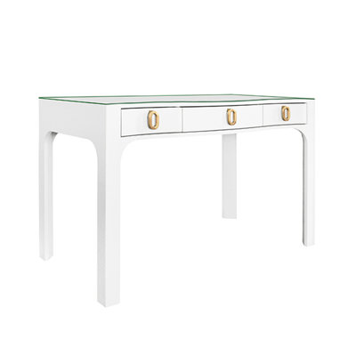 Gladys Glass Top Writing Desk