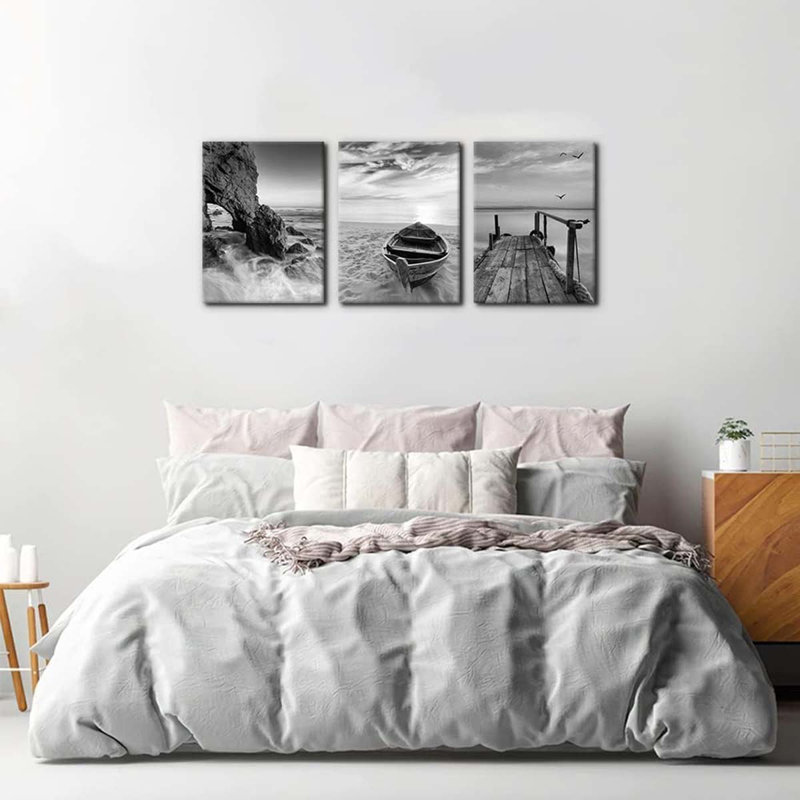 3 Piece Wrapped Canvas Print, 40 cm H x 90 cm W