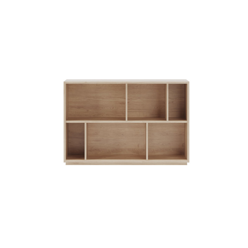 Grenda 60cm W Geometric Bookcase, Light Oak