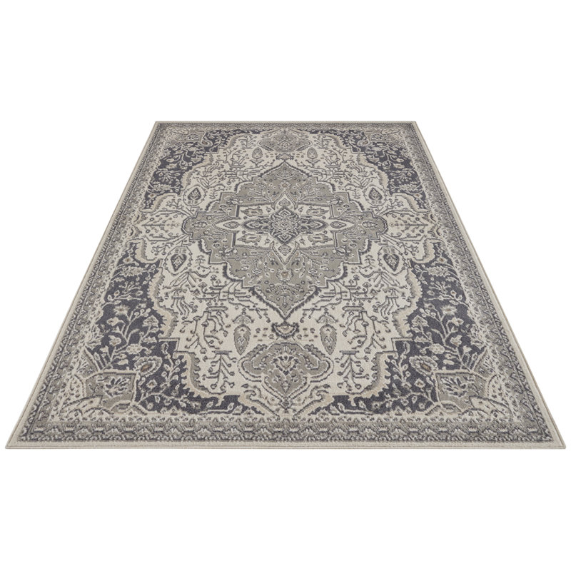 Terrain Ivory/Grey/Black Rug, Rectangular 200cm x 280cm