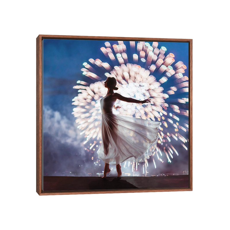 " Fireworks " by Hobopeeba, No Mat, 18'' H x 18'' W x 1.5'' D, Classic Wood Framed