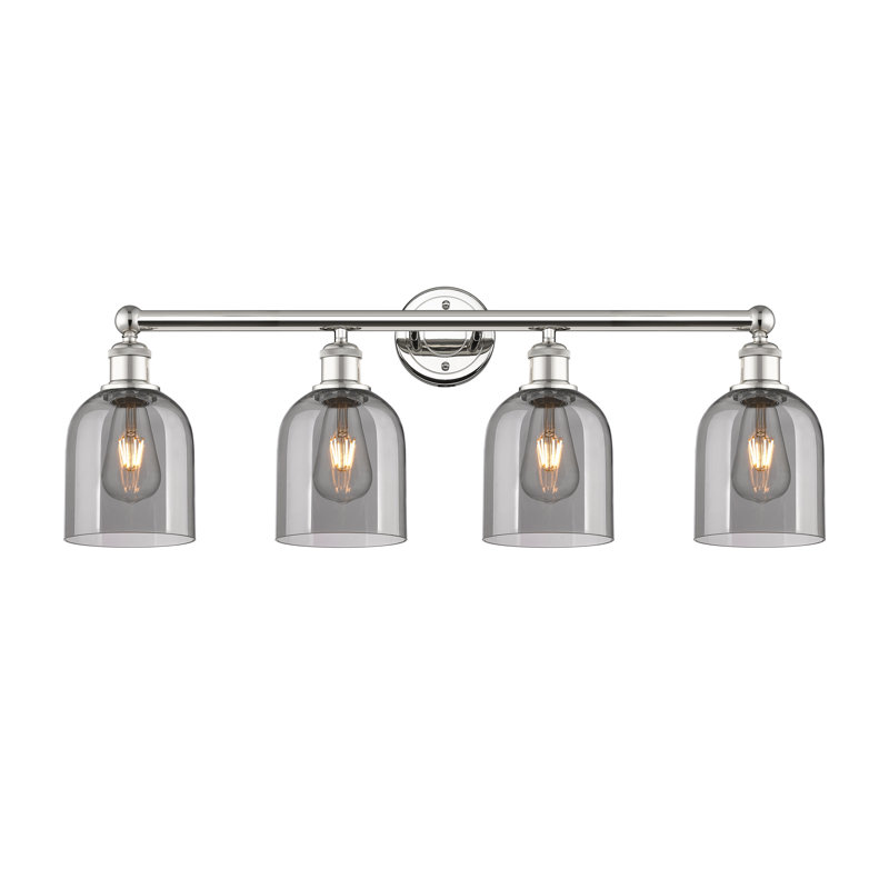 Odaniel 4 - Light Dimmable Vanity Light, Polished Nickel, Light Smoke