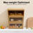 Semla Freestanding Bamboo Storage Cabinet with Acrylic Doors