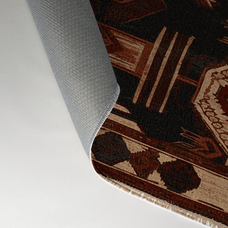 Tapis turc intérieur et extérieur noir, Rectangle 9 pi x 12 pi