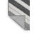 Washable Mist Gray White Striped Area Rug-1911445302