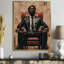 Figurine murale afro-américaine «Man sur son trône»-576345173-576345172