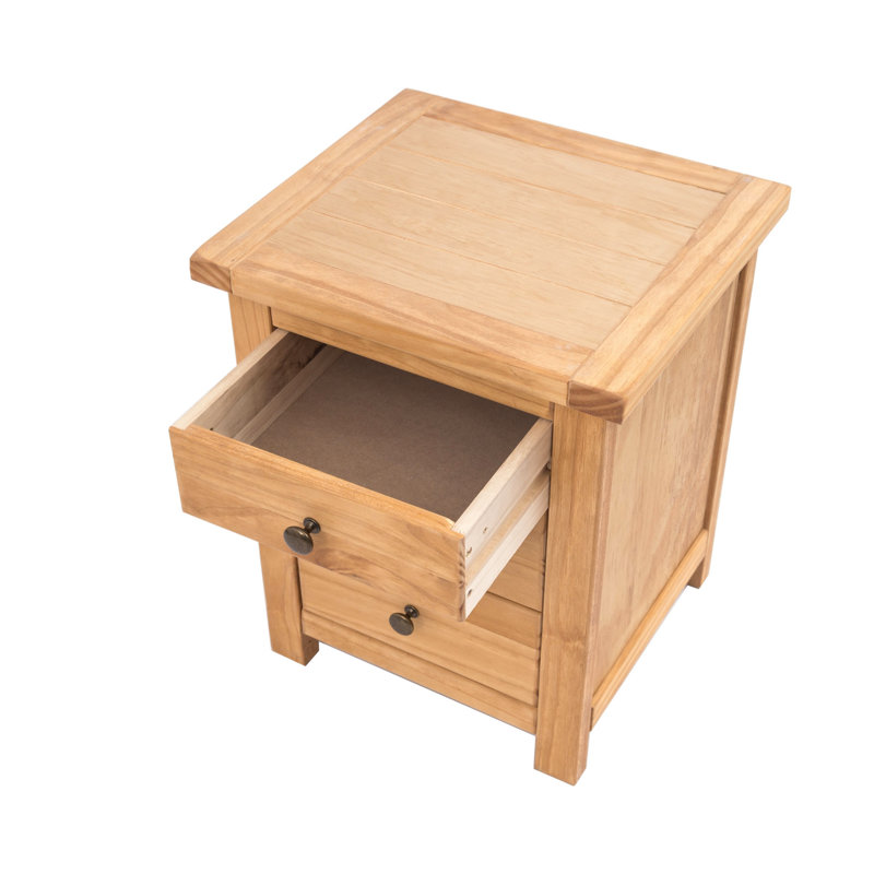 Genesee 45cm W Plywood / Laminate Board Bedside Table, Nautural