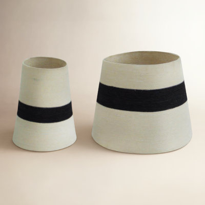 Fabric Decorative Basket - Set of 2