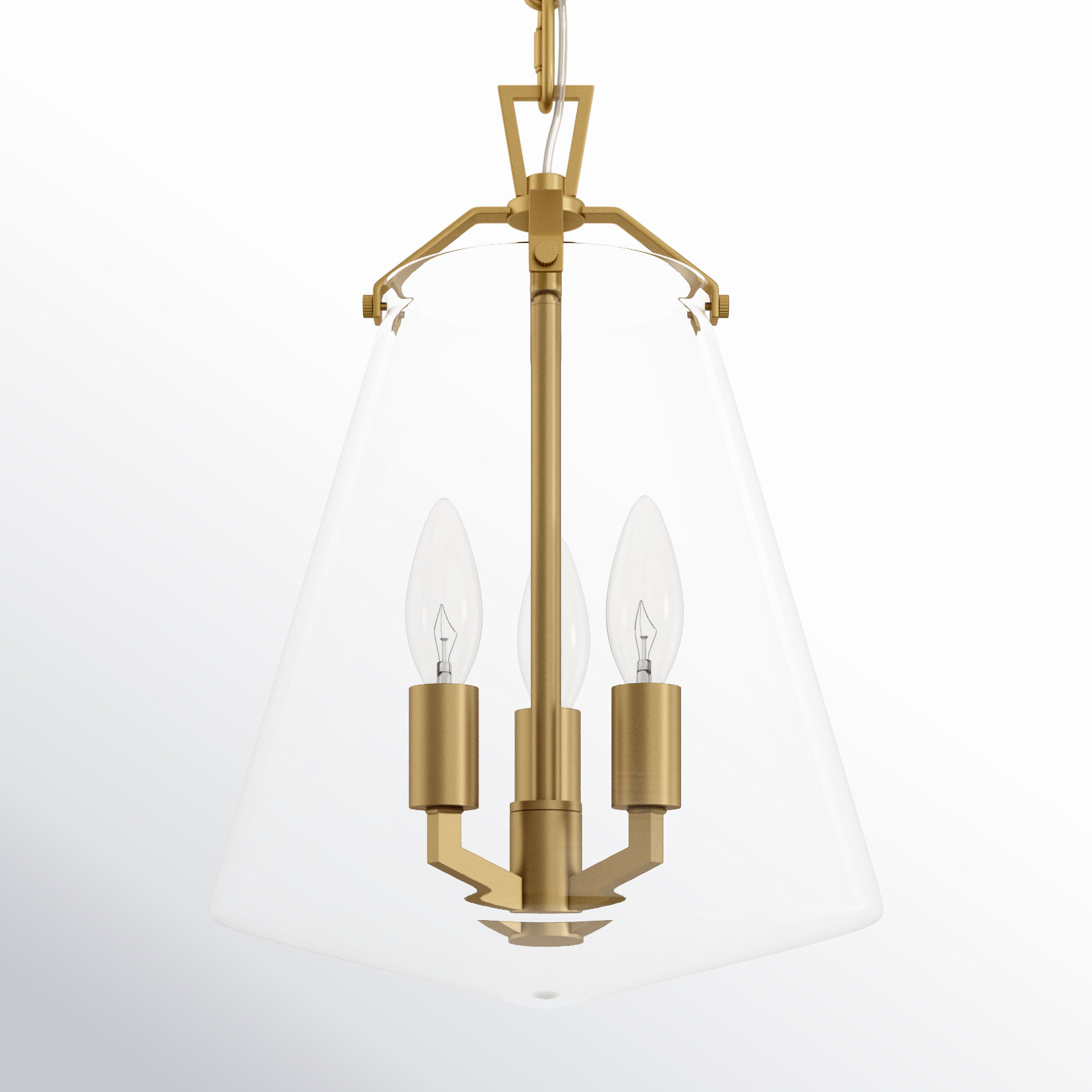 3 - Light Metal Dimmable Bell Chandelier