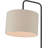 Floor Lamp With Beige Fabric Shade, Rotary Switch, And Dark Bronze Finish