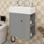 Meuble-lavabo flottant 21,6 po avec lavabo, rangement ouvert à droite