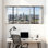 Ensemble de 3 impressions sur toile, "Scenic & Cityscapes Cityscape View Through Large Windows"