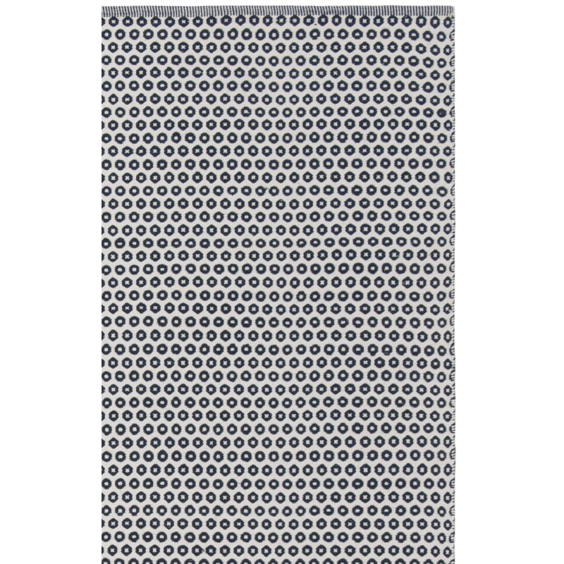 Orwell Hand Woven Cotton Geometric Rug, Runner 2'3" x 7'