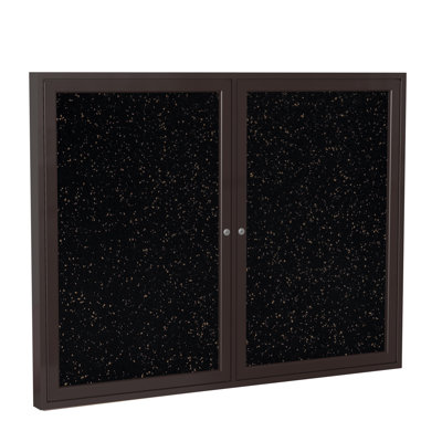 Ghent 2 Door Enclosed Recycled Rubber Bulletin Board