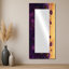 Champ de tournesols lilas foncé - Art mural miroir floral - imprimé sur métal