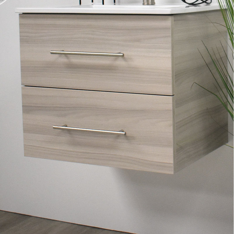 Ensemble de meuble-lavabo simple 24 po Abdirahman, Gris cendré