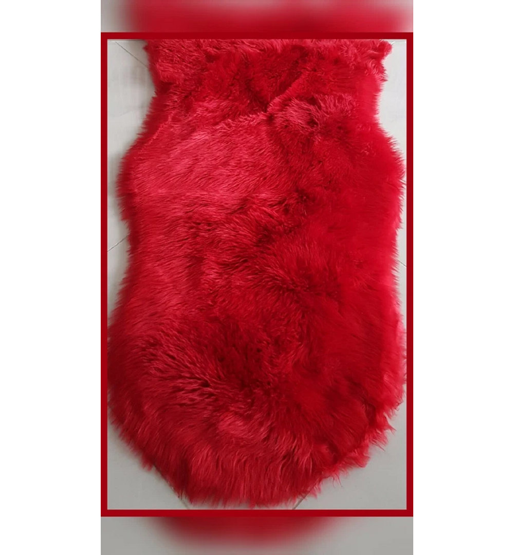 Oval Solid Colour Sheepskin 60cm X 110cm Area Rug