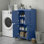 Armoire de rangement au sol à 4 portes de 43,5 po avec tablettes réglables Arhavi