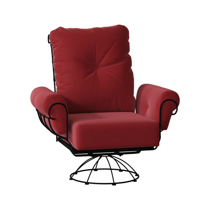 Chaise berçante pivotante Terrace, Noir texturé, Denver Scarlett Sunbrella®