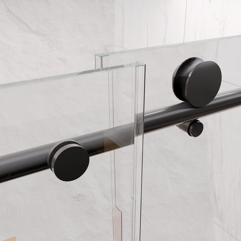 56-60"W X 76"H Frameless Design Shower Door  - Sliding Opening Shower Door  - With Premium 5/16"(8Mm)Thick Tempered Glass Shower Enclosure Door
