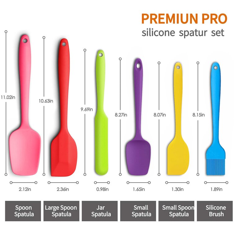 12PC Silicone Kitchen Utensils Set with Wooden Handles FDA Approved BPA free