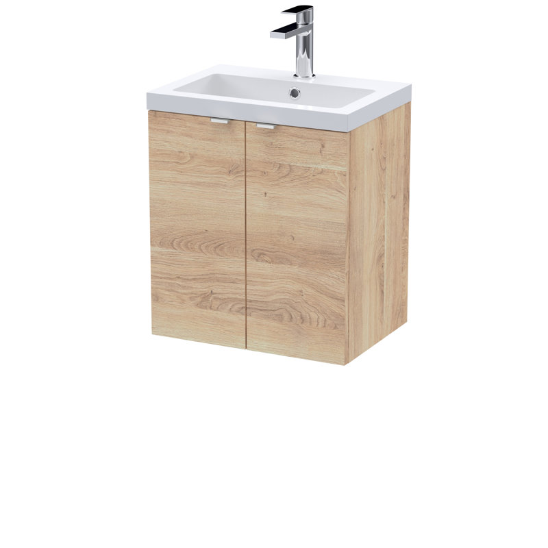 505mm Single Bathroom Vanity with Drop In Vitreous China Basin