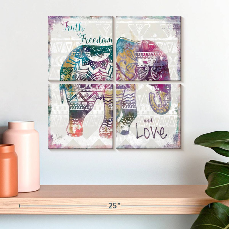Amour d'éléphant Brampt, H 18 po x l 18 po