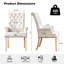 Chaise de salle à manger à haut dossier classique avec revêtement capitonné et garnitures cloutées-1529849583