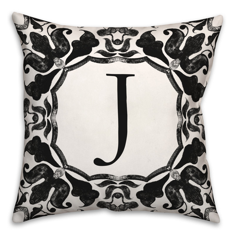  Housse et insert de coussin carré extérieur P Monogram, J