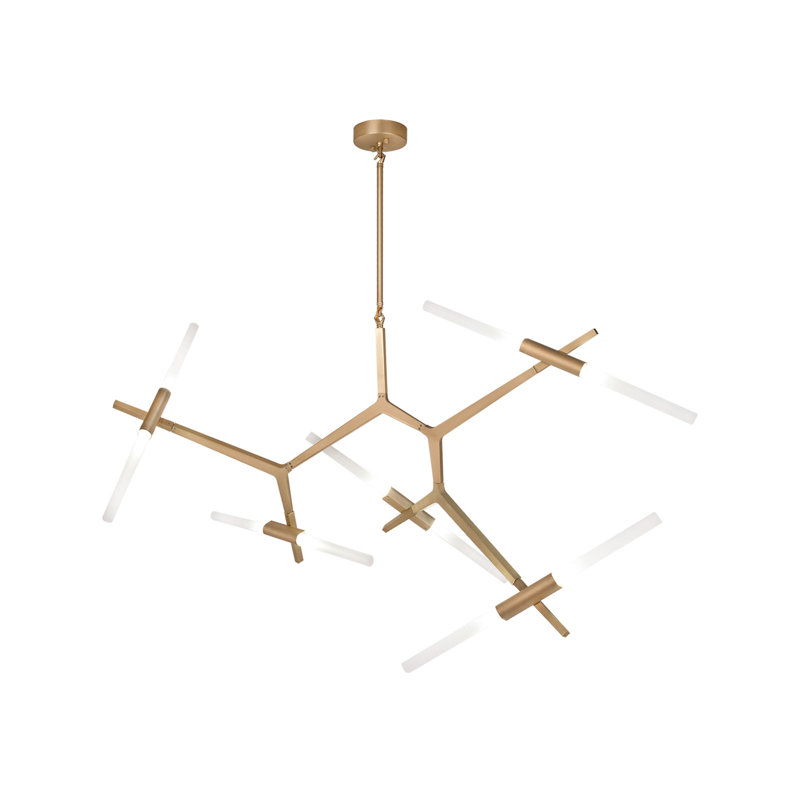 San Vicente Blvd. 10 - Light Pendant, Brushed Brass
