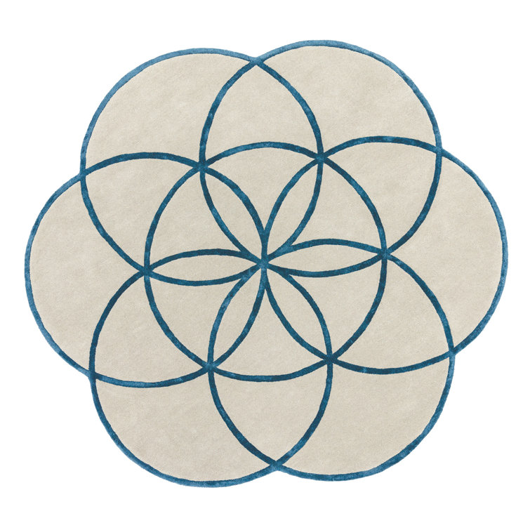 Round Ally Floral Hand Woven 200cm X 200cm Area Rug