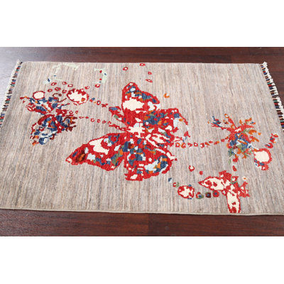 Lumturie One-of-a-Kind 2'8'' X 4'2'' New Age Wool Area Rug in