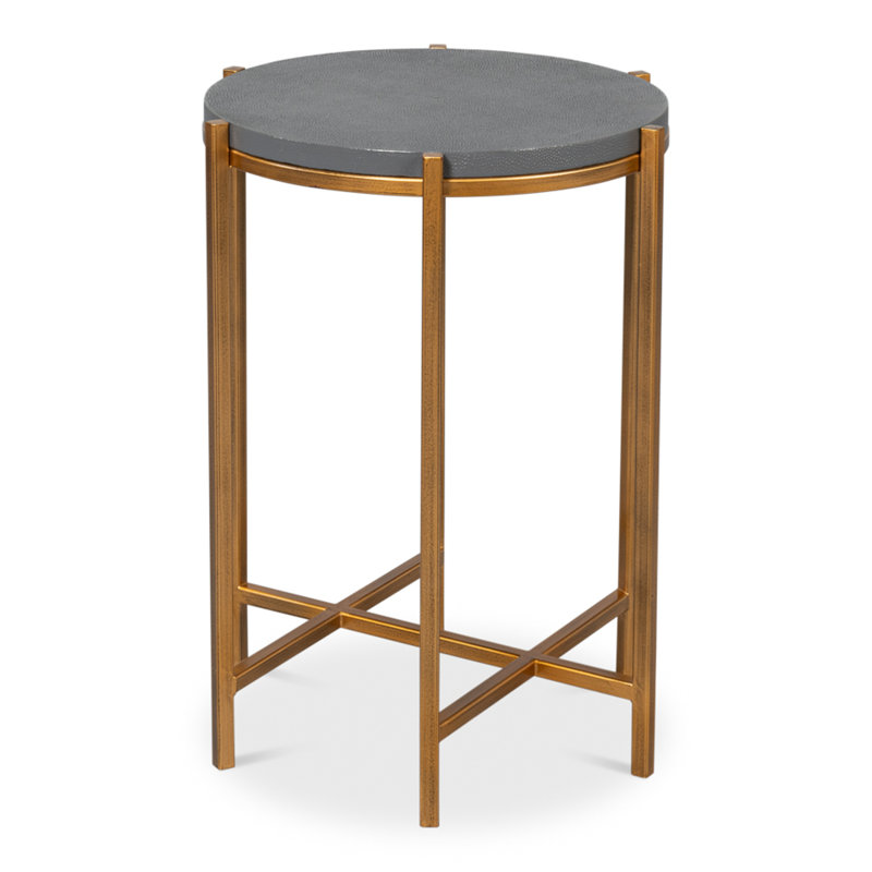Shagreen End Table, Dark Gray