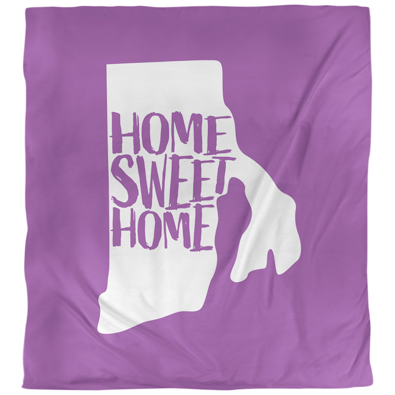 Housse de couette réversible simple et réversible home rhode island, Housse de couette pour grand lit, Violet, Microfibre