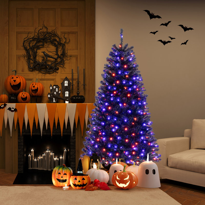 Ebern Designs 6 Halloween Tree Artificial Decoration Tree w/758 Branch Tips 6 Lighting Modes