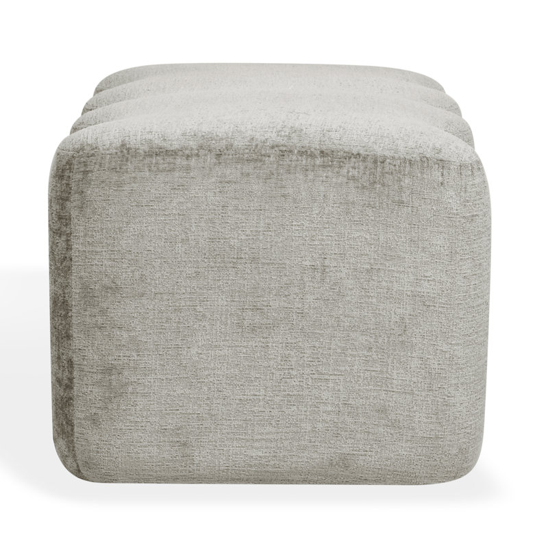 Jacqualessa Chenille Bench, Light Brown Chenille
