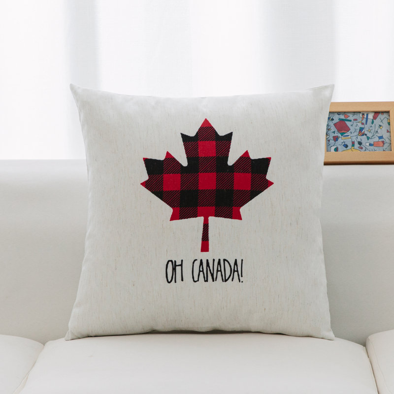 Housse de coussin carré O Canada, Polyester/ Bourre en polyester