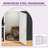 7.6 ft. W x 3.8 ft. D Metal Outdoor Storage Shed with Shelf-113451389