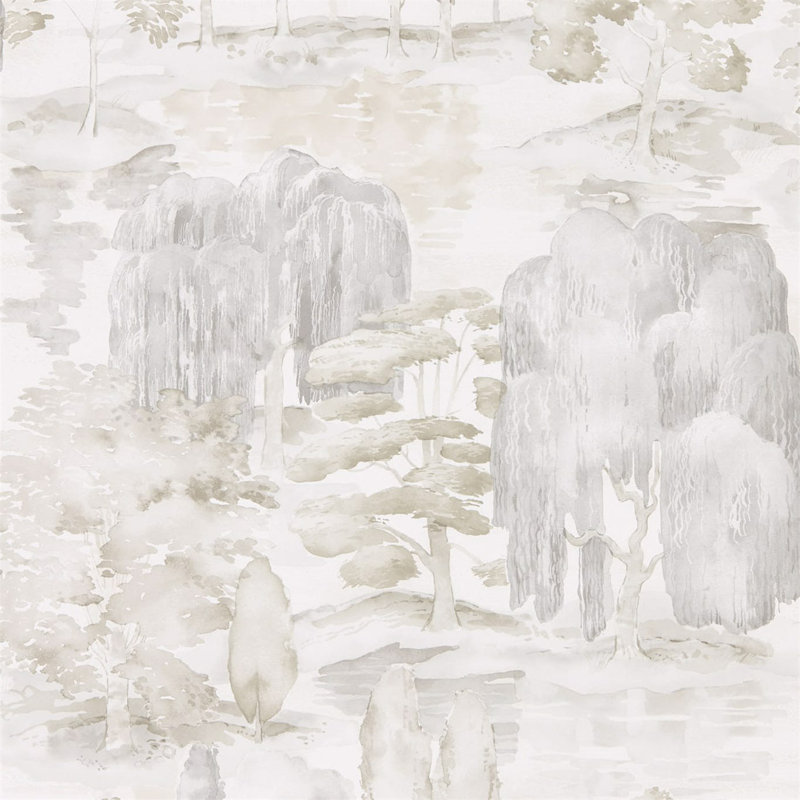 Waterperry Wallpaper, Ivory/Stone