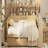 Wooden Daybed with Storage Shelves, Multi-functional Bed with Trundle Bed and Study Desk-697993032-697993035