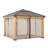 Sunjoy Universal Mosquito Netting for Wood Framed Gazebos, 4-Panel Screen Walls for Outdoor Patio with Zipper (Mosquito Net Only)-55879922