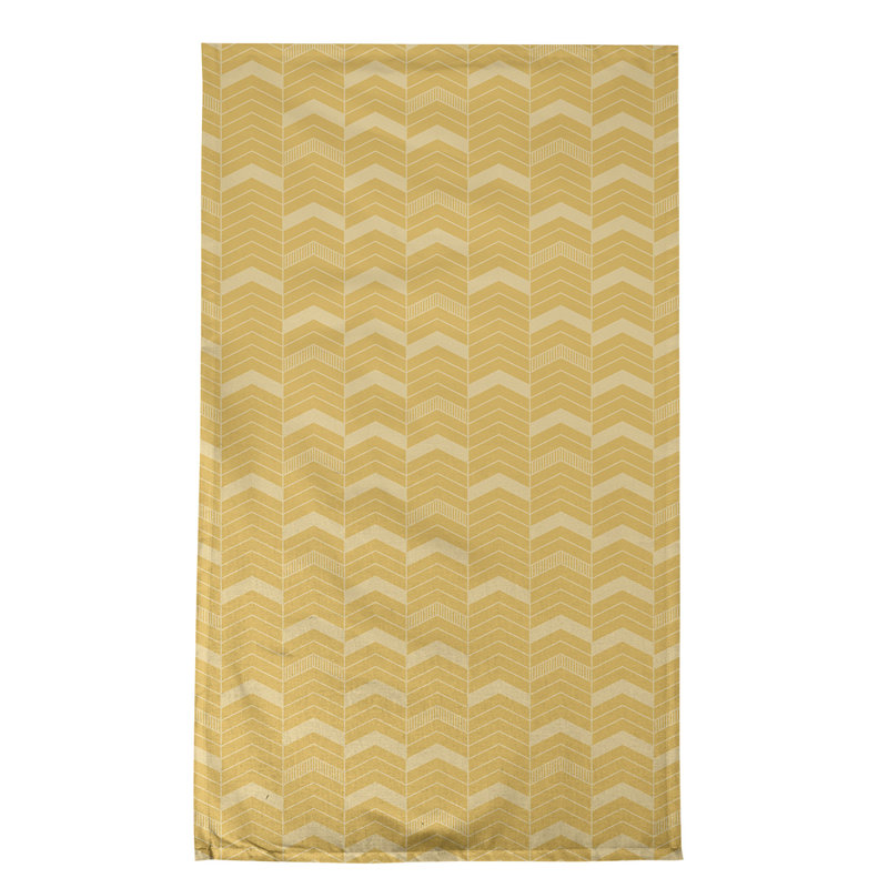 Serviette à thé à chevrons Stephenie, Jaune maïs / crème, Sergé de coton